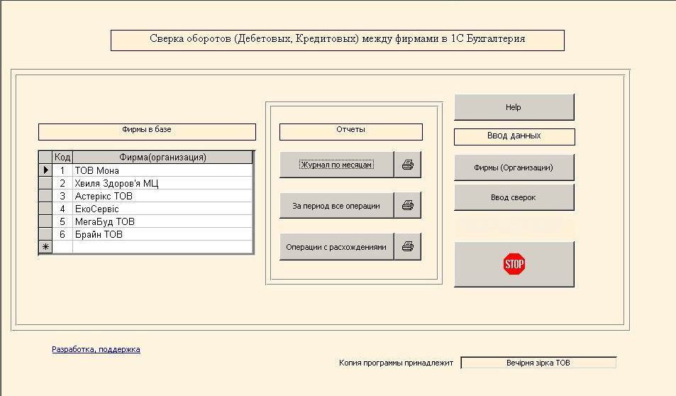 Сверка оборотов (Дебетовых, Кредитовых) между фирмами в 1С Бухгалтерия 